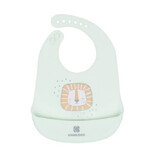 Soft silicone bib with pocket, Mint, Kikka Boo