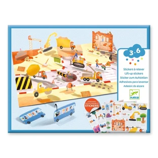 Creatieve set herbruikbare stickers Cars, Djeco