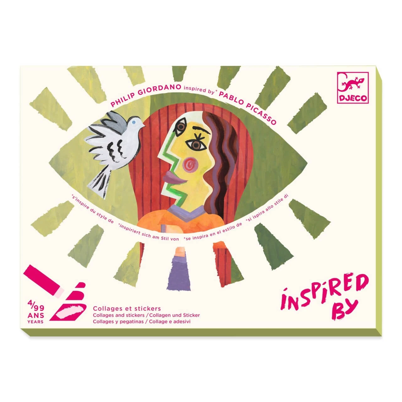 Creatieve workshop Vierkante kop Geïnspireerd door Picasso, Djeco