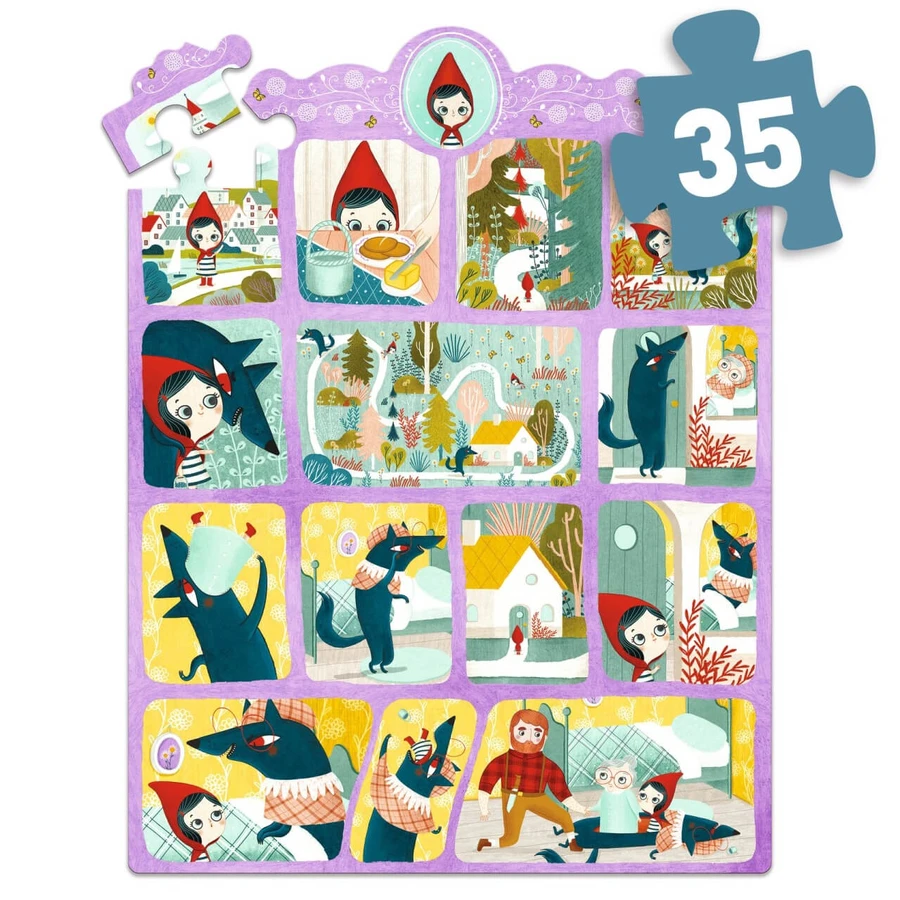 Puzzle de l'histoire du Petit Chaperon Rouge, Djeco