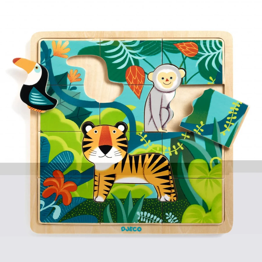 Drewniane puzzle Djeco Jungle: ceny i cechy