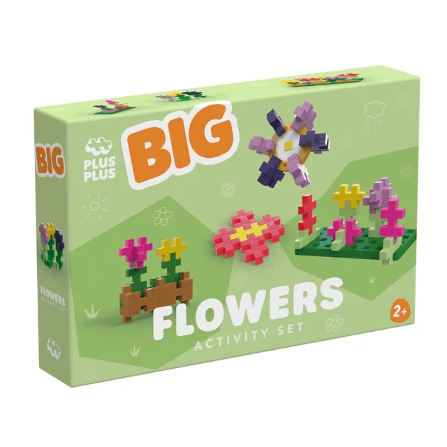 Plus-Plus Bouwset, 40 grote stukken, Bloemen