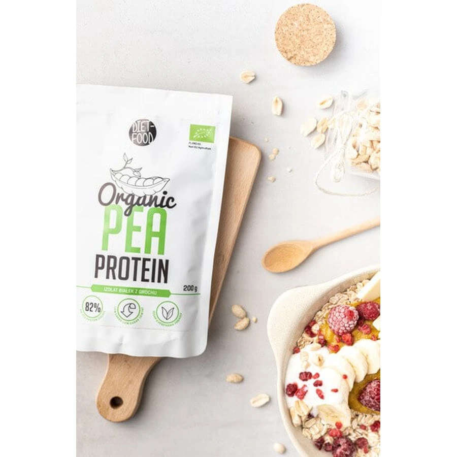 Diet-Food, proteină organică de mazăre, proteină de mazăre, 200 g