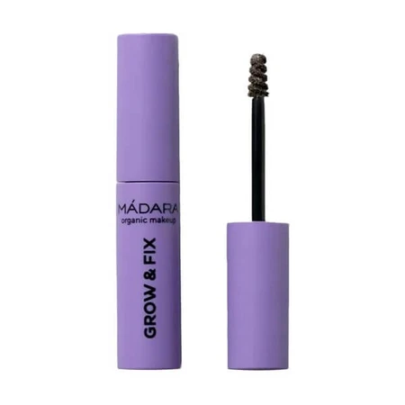 Madara Grow &amp ; Fix Tinted Brow Gel, gel de coiffage des sourcils, Ash Brown 4, 4.25 ml