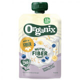 Biologische geprakte banaan, yoghurt, bosbessen en haver Nutri Fiber, 12 maanden+, 100 g, Organix