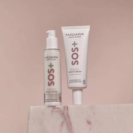 Madara SOS+ Sensitive Moisturiser, vochtinbrengende crème voor de gevoelige huid, 50 ml