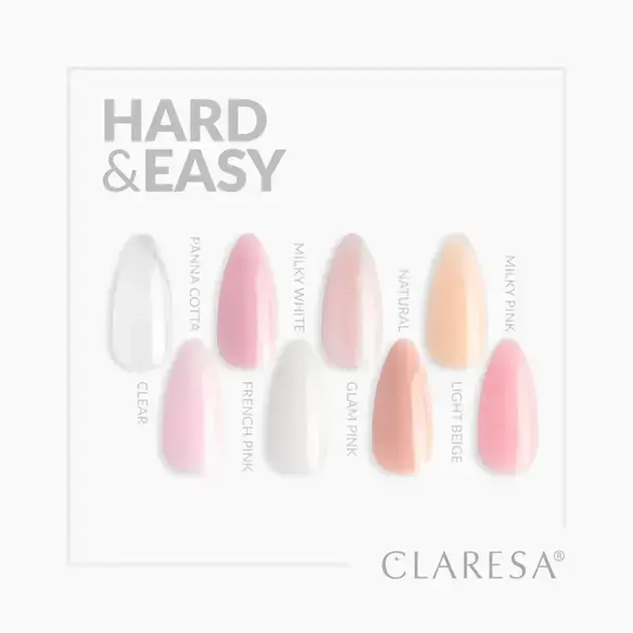 Claresa Hard&amp;Easy Builder Gel, nagelopbouwgel, Glam Pink, 45 g