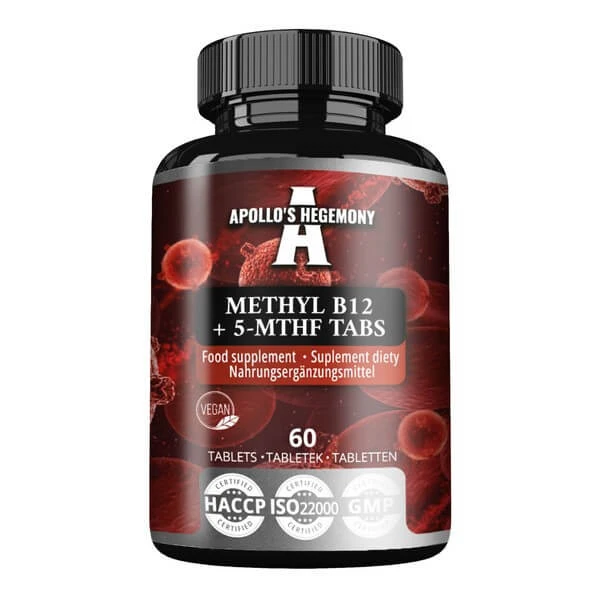 Apollo's Hegemony Methyl B12 + 5-MTHF Tabs, tabletten, 60 stuks.