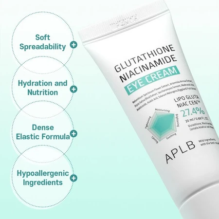 APLB Glutathione Niacinamide Eye Cream, eye cream with glutathione and niacinamide, 20 ml
