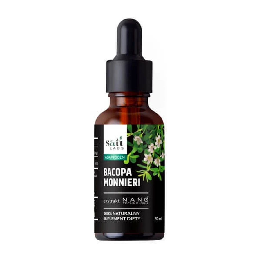 Sati Labs Adaptogen, Nano Bacopa Monnieri, gouttes, 50 ml