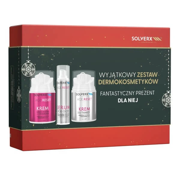 Solverx Age Reset set, nachtcrème-masker, 50 ml + gezichtscrème, 50 ml + oogserum, 15 ml