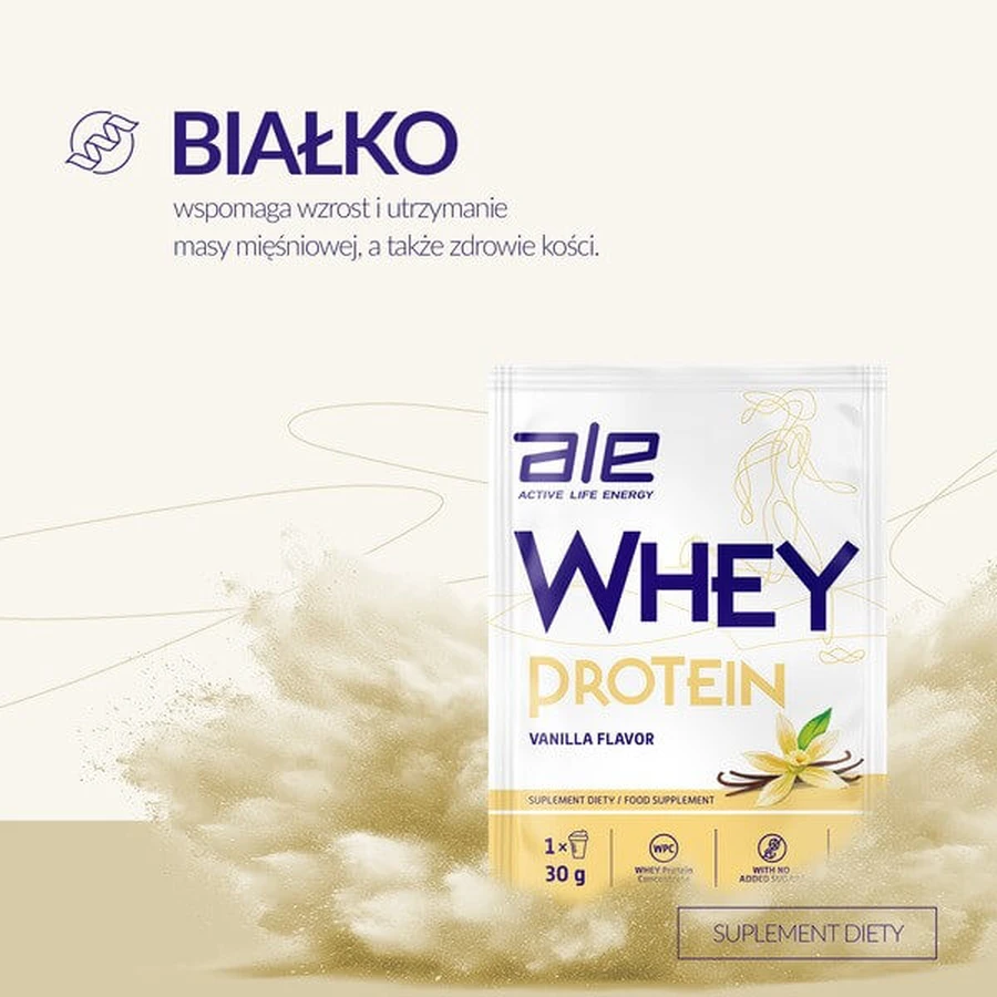 ALE Whey Protein Vanilla Flavor, powder, 30 g