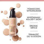 Bourjois 1, 2, 3 Perfect, prebase facial de cobertura media, 53 Beige claro, 30 ml