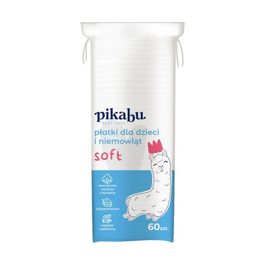 Pikabu Baby Care, Zachte baby- en peuteronderleggers, 60 stuks.