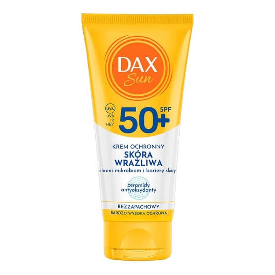 Dax Sun, crema de protección facial para pieles sensibles SPF50+, 50 ml