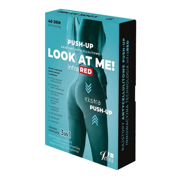Look At Me! van Veera, anti-cellulitis Push-Up panty, 40 DEN, vleeskleur, maat XXL