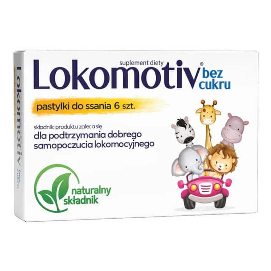 Locomotiv sans sucre, pastilles, 6 pcs.