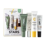 Madara Skin Stars 4 Mini Bestseller Set, masker, 17 ml + hydraterend serum, 15 ml + vitamine C crème, 15 ml + anti-rimpel crème, 10 ml