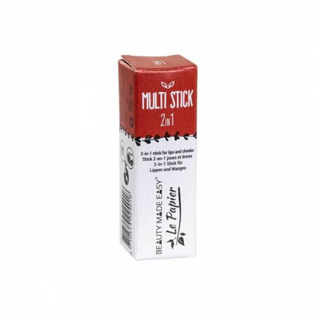 Stick 2 in 1 per labbra e guance 01 Rosso, 6g, Beauty Made Easy