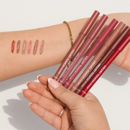 Gosh Velvet Touch Lip Liner, crayon à lèvres imperméable, 002 Antique Rose, 1.2 g