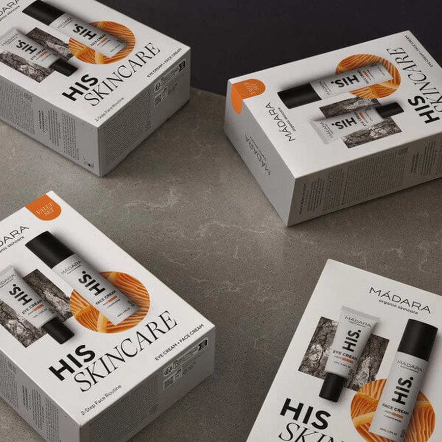 Madara His Skincare 2-Step Routine Set, face cream, 50 ml + eye cream, 17 ml