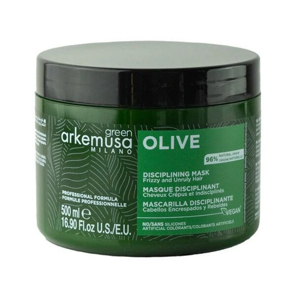 Green Arkemusa Milano Olive, masker voor pluizig en weerbarstig haar, 500 ml