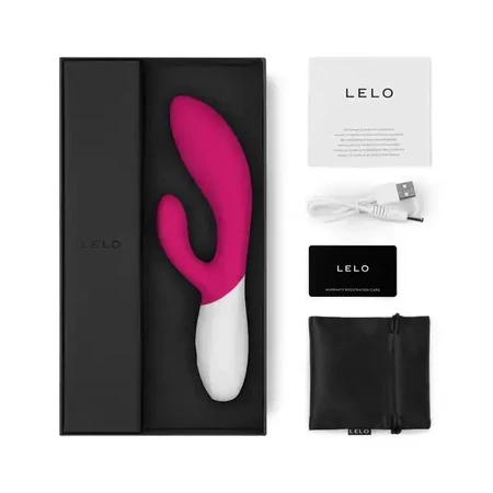 Lelo Ina Wave 2 Cerise, bunny vibrator, 1 st.