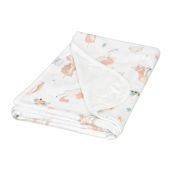 Babymatex, bamboe dubbelzijdige deken 75x100 cm, wit-paard, 1 st.