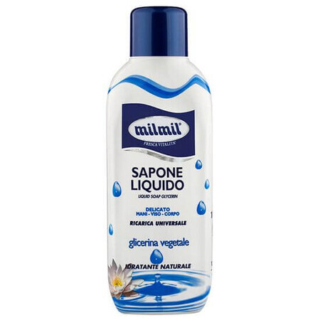 Riserva sapone liquido con glicerina vegetale, 1000 ml, Milmil