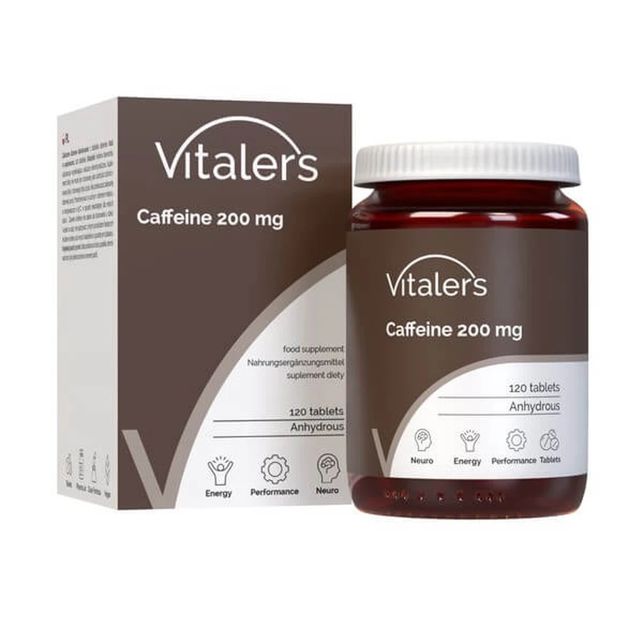 Vitalers Cafeïne 200 mg, tabletten, 120 st.