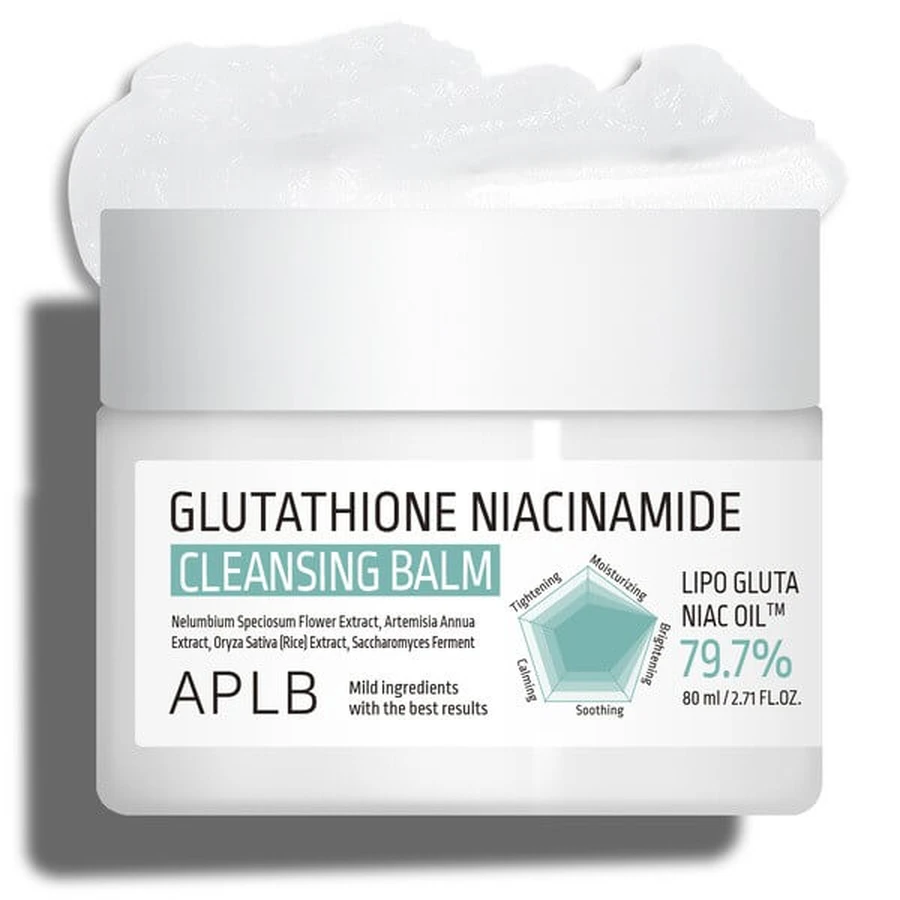 APLB Glutathione Niacinamide Cleansing Balm, balsamo struccante con glutatione e niacinamide, 80 ml