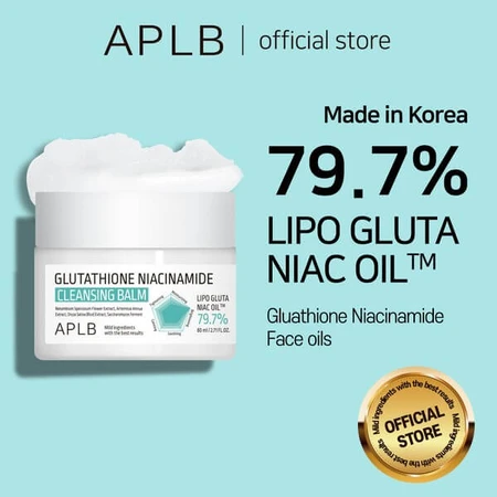 APLB Glutathione Niacinamide Cleansing Balm, balsamo struccante con glutatione e niacinamide, 80 ml