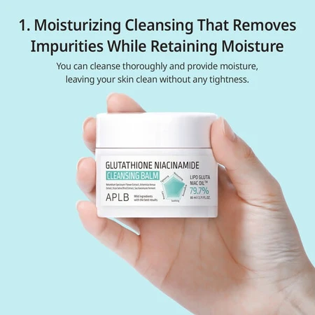 APLB Glutathione Niacinamide Cleansing Balm, balsamo struccante con glutatione e niacinamide, 80 ml