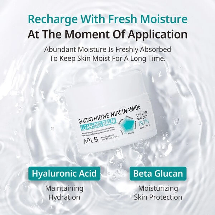 APLB Glutathione Niacinamide Cleansing Balm, balsamo struccante con glutatione e niacinamide, 80 ml