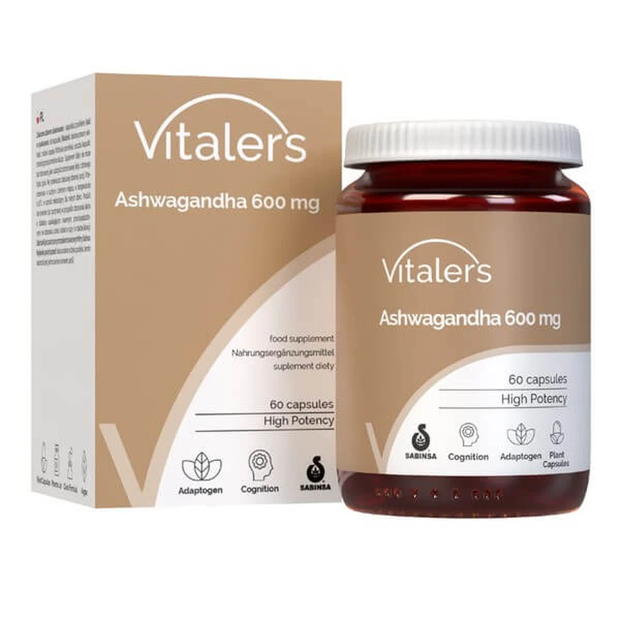 Vitalers Ashwagandha 600 mg, Kapseln, 60 Stück.
