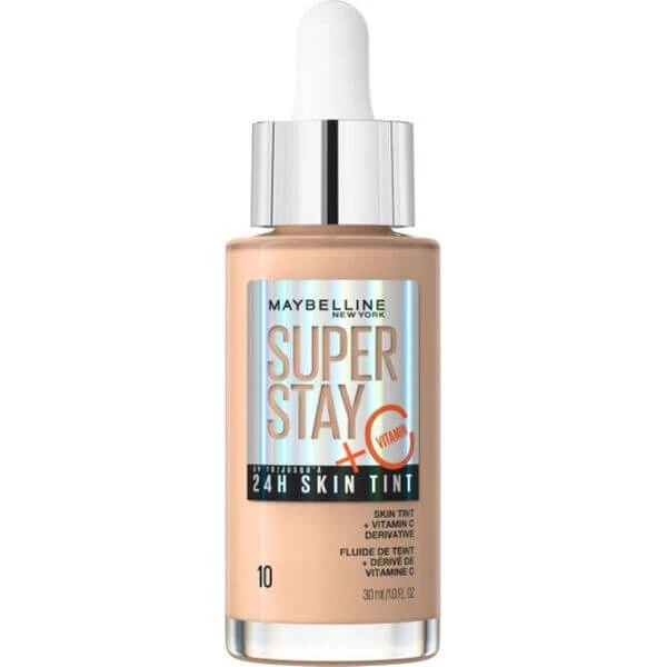 Maybelline, Super Stay 24h Skin Tint, verhelderende foundation met vitamine C, 10, 30 ml