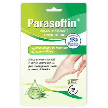 Mascarilla hidratante para pies Parasoftin, 1 par, Zdrovit