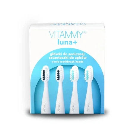 Vitammy Luna+, sonische tandenborstel tips, 4 stuks.