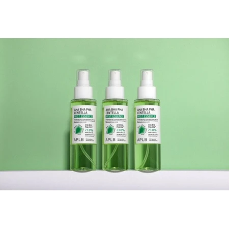APLB AHA BHA PHA Centella Mist Essence, gezichtsnevel-essence met zuren en Centella Asiatica, 105 ml.
