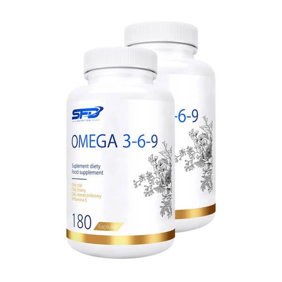 Set van 2x SFD Omega 3-6-9, capsule, 180 stuks.
