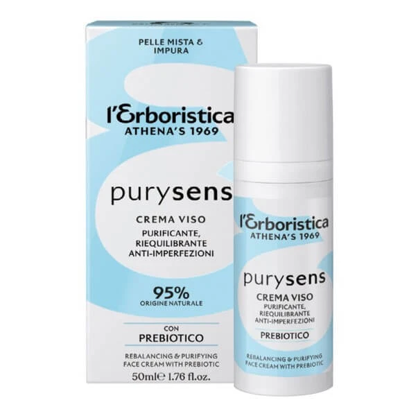 L'Erboristica Purysens, anti-rimpel evenwichtscrème met prebiotica, 50 ml