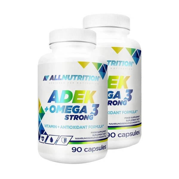 Set van 2 x Allnutrition ADEK + Omega 3 Sterk, capsules, 90 stuks.