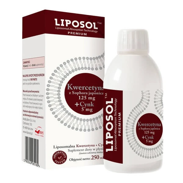 Liposol Quercetine 125 mg + zink 5 mg, vloeibaar, 250 ml