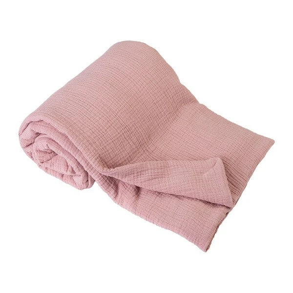 Babymatex, mousseline deken, 75 cm x 100 cm, roze, 1 st.