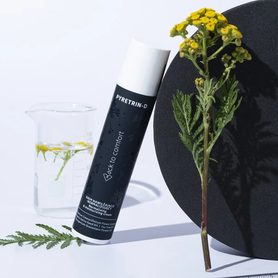 Pyretrin-D, crème hydratante et normalisante pour peaux sensibles, 50 ml