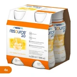 Set van 4 x Resource 2.0, vloeistof met vanillesmaak, 4 x 200 ml