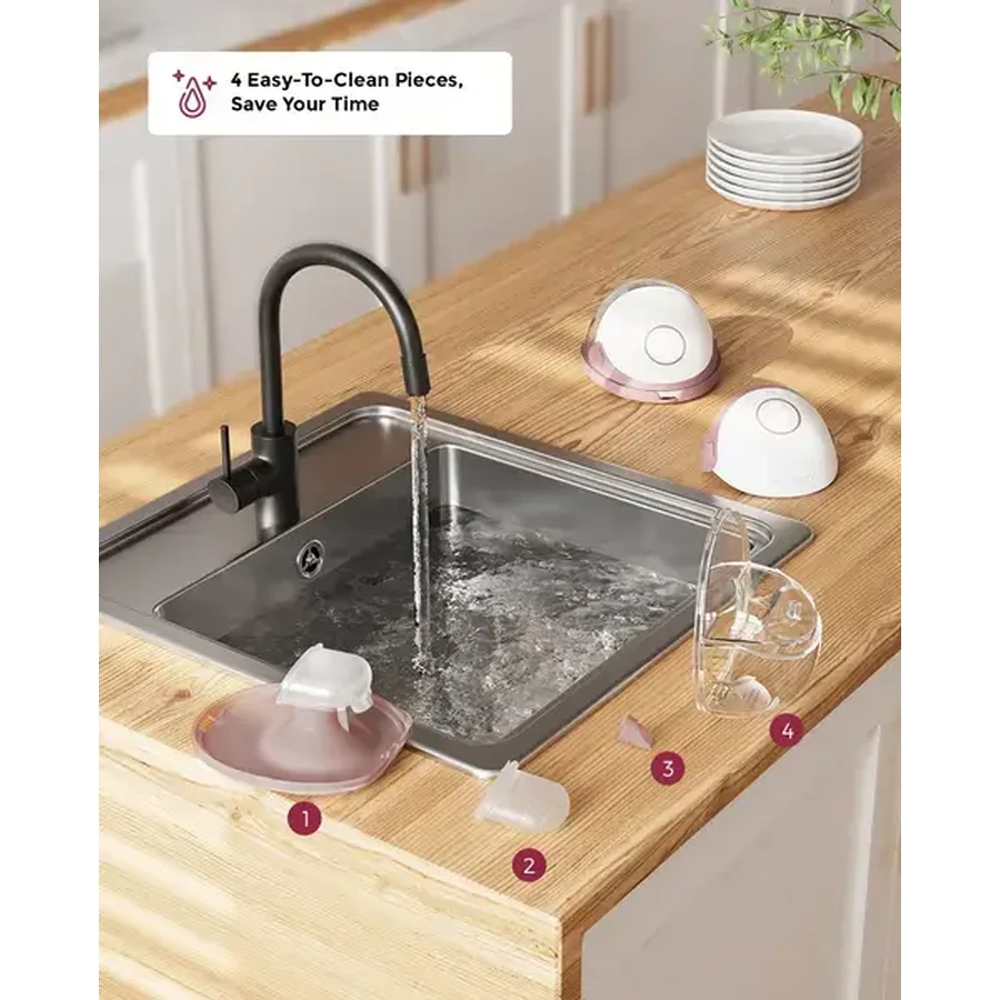 Momcozy M6, extractor de leche doble, color rojo, 1 ud.