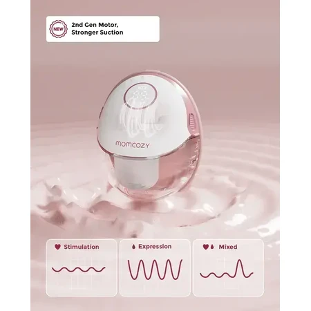 Momcozy M6, extractor de leche doble, color rojo, 1 ud.