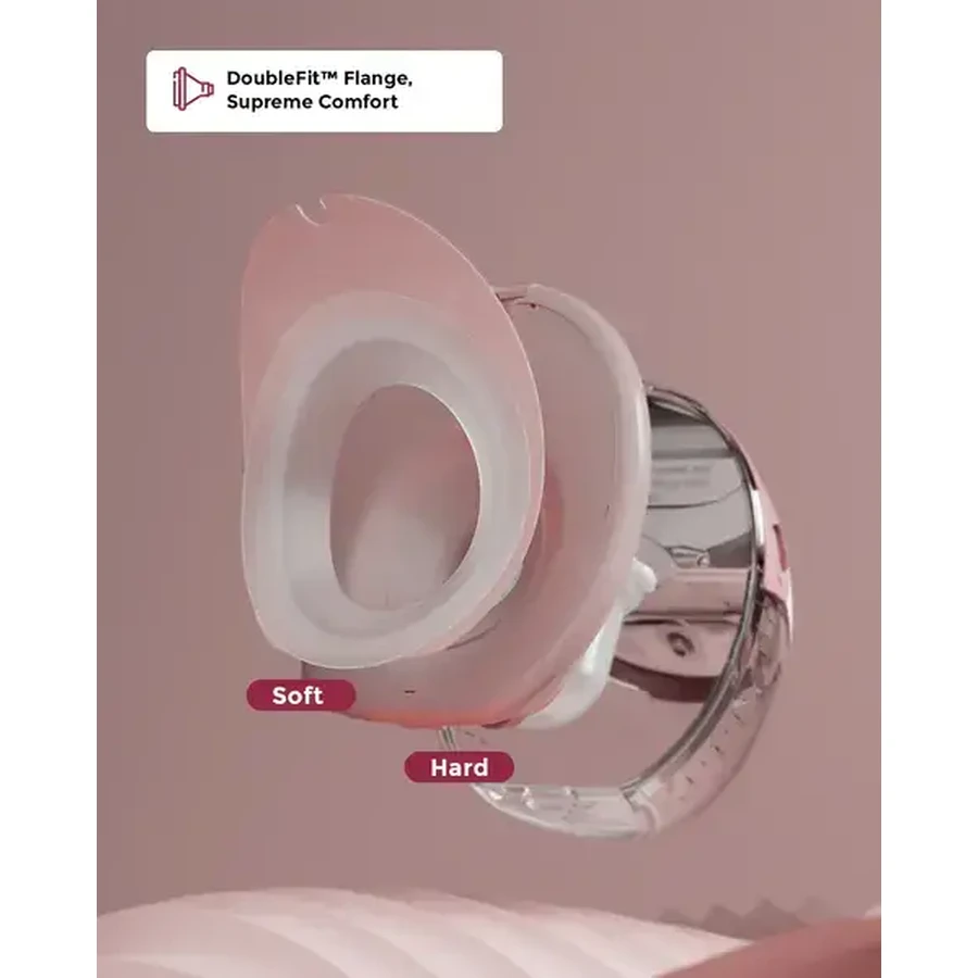 Momcozy M6, extractor de leche doble, color rojo, 1 ud.