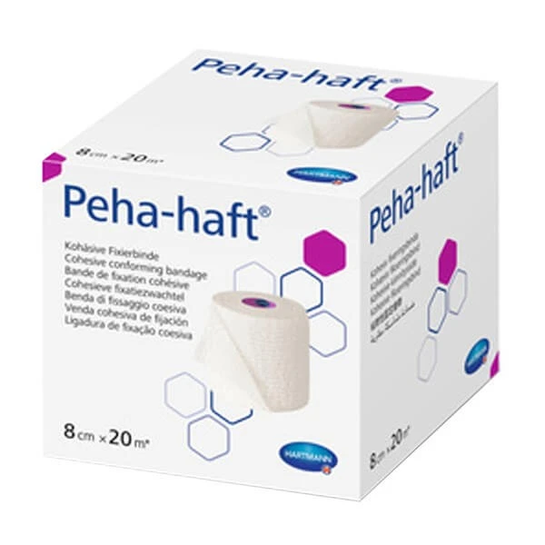 Peha-haft, steunverband, cohesief, 6 cm x 20 m,1 stuk.